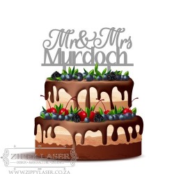 CT009b Cake topper - Mr & Mrs