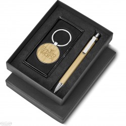 Bamboo - Keyring and Pen combo - Round